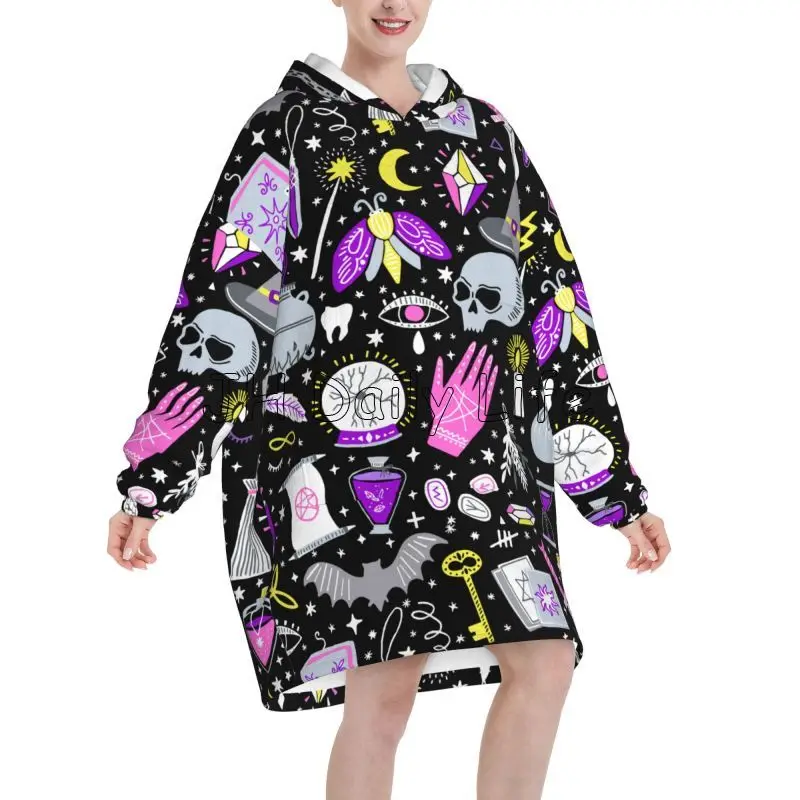 Sihirli Witchy Goth Büyük Boy  - Sherpa Hoodie Fleece incelemesi ve fiyatı
