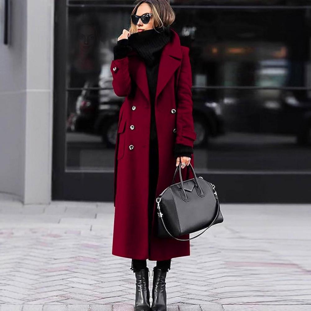 Uzun Kollu Kadın Ceket, Kemerl - Wool Coat Peacoat incelemesi ve fiyatı